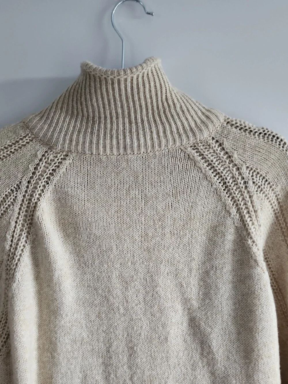 NWOT Boutique Argentinian Knit Full Zip Mock Neck Sweater Cardigan - Size Large